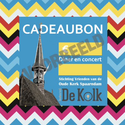 cadeaubon St Vrienden van de Oude Kerk Spaarndam -voorbeeld-